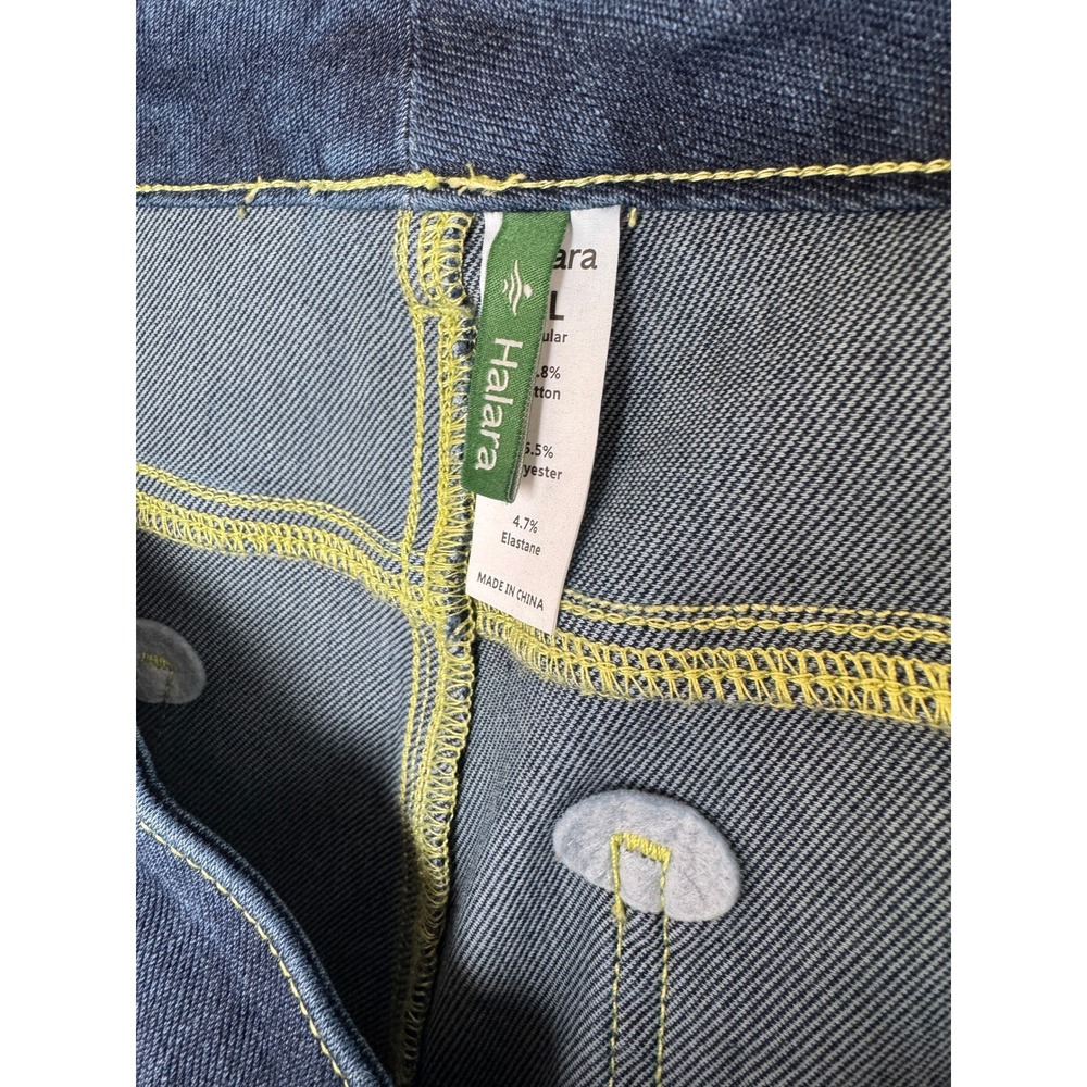 Halara Flex Denim Pull-On Straight Leg Jeans — XL Regular — Dark Wash - Picture 4 of 7